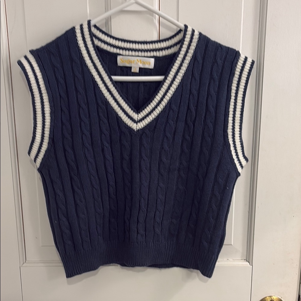 Navy sweater vest